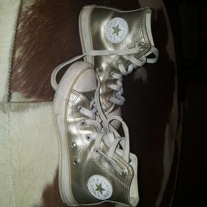 Gold Metallic Chuck Taylor All star's custom
